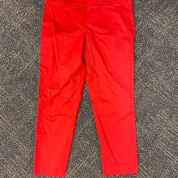 Dalia collection Fire engine‎ red side zip flat front cropped pants - Picture 6 of 6